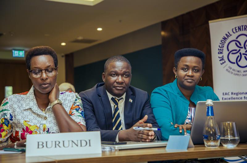 Rwandan delegates at the Sensitisation meeting on professionalisation of the health supply chain in the EAC region in Kigali, June 2023.